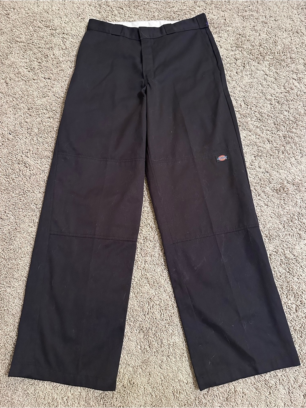Dickies Black Wide-Leg Carpenter Style Pants